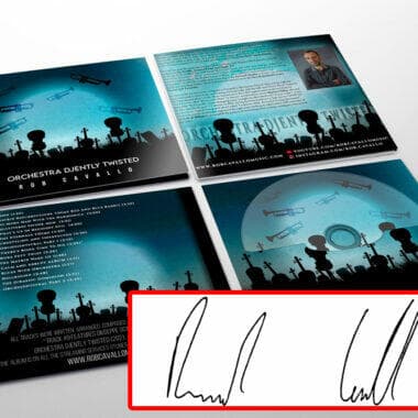 Hand Signed Autograph CD of "Orchestra DJENTly Twisted"